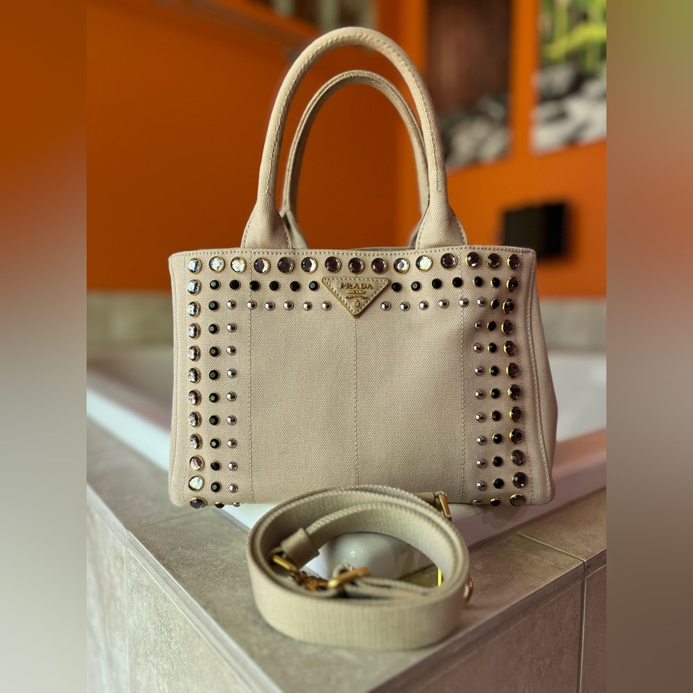 Prada Canapa Tote Bag with Strap